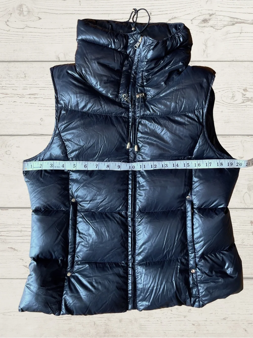 LAUREN RALPH LAUREN Women's M Black Down Vest Packable Puffer Jacket Drawstring